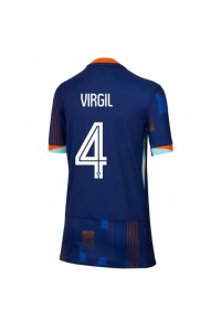 Fotbalové Dres Nizozemí Virgil van Dijk #4 Dámské Venkovní Oblečení ME 2024 Krátký Rukáv